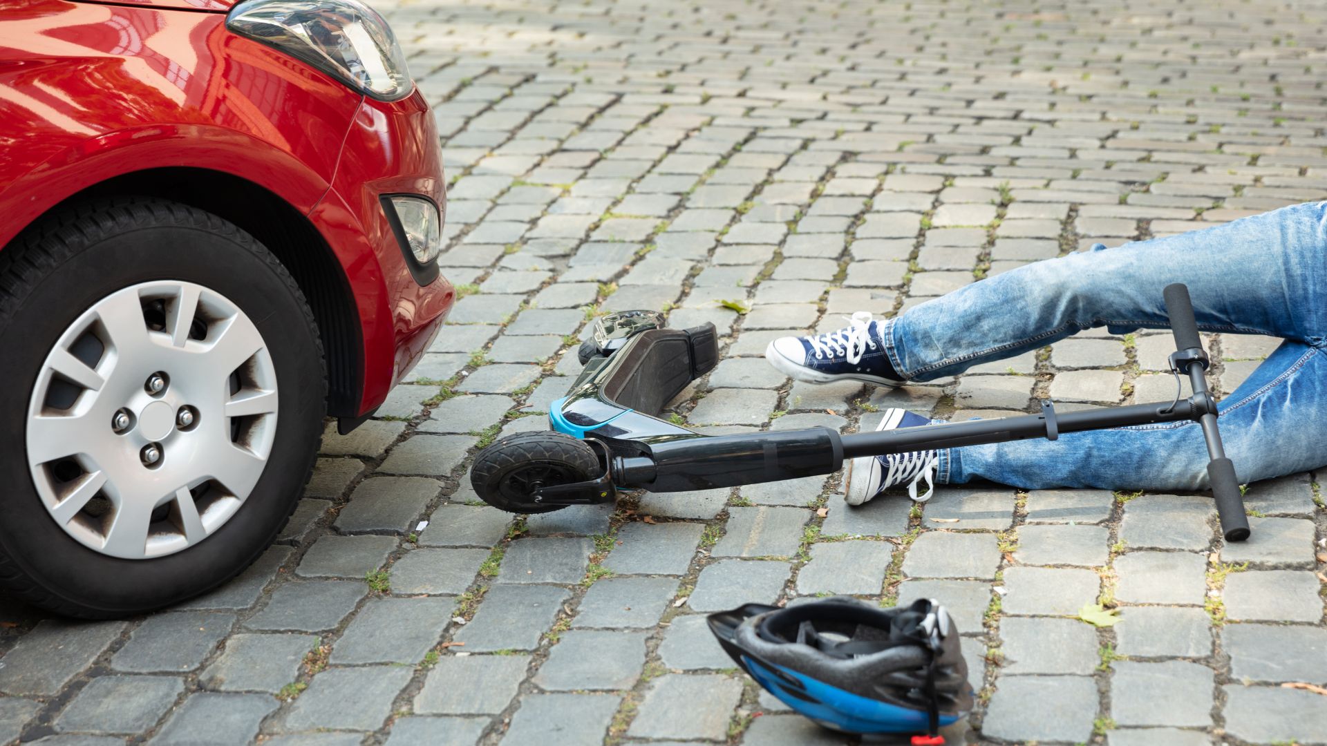 a car crash with a scooter